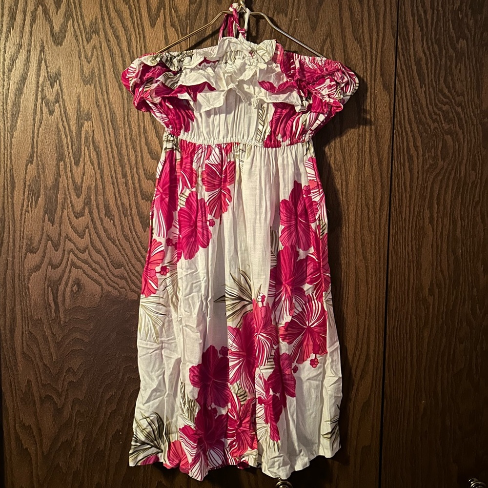 Women’s Hawaiian Flower Bandeau Halter Sundress